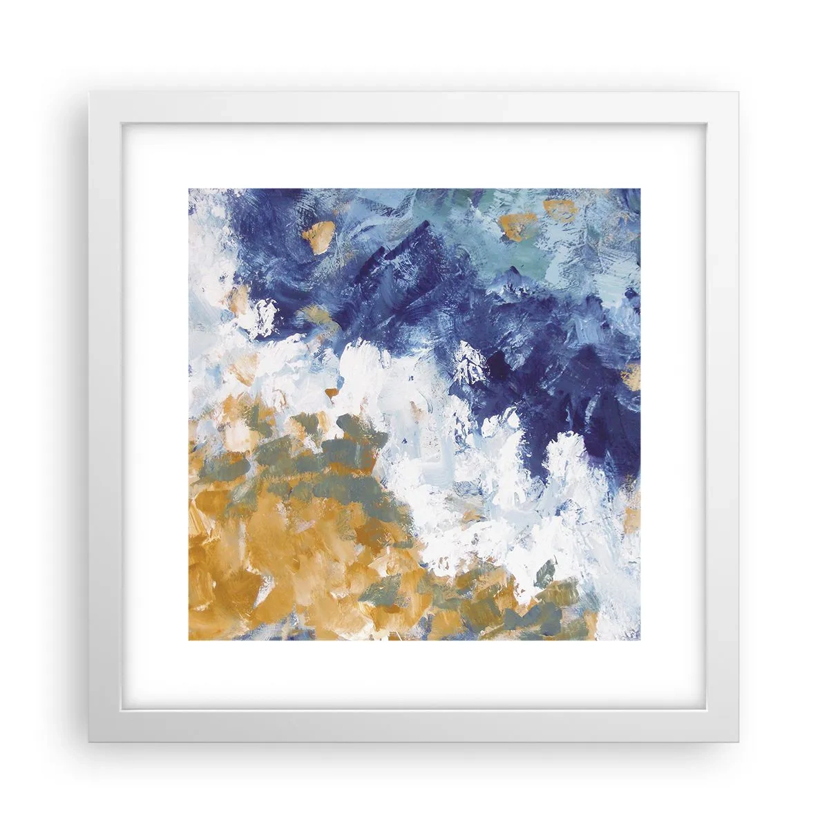 Plagát v bielom ráme - Tanec živlov - 30x30 cm