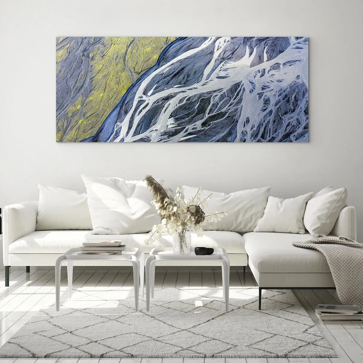 Obraz na skle - Jaskynné maľby prírody - 100x40 cm