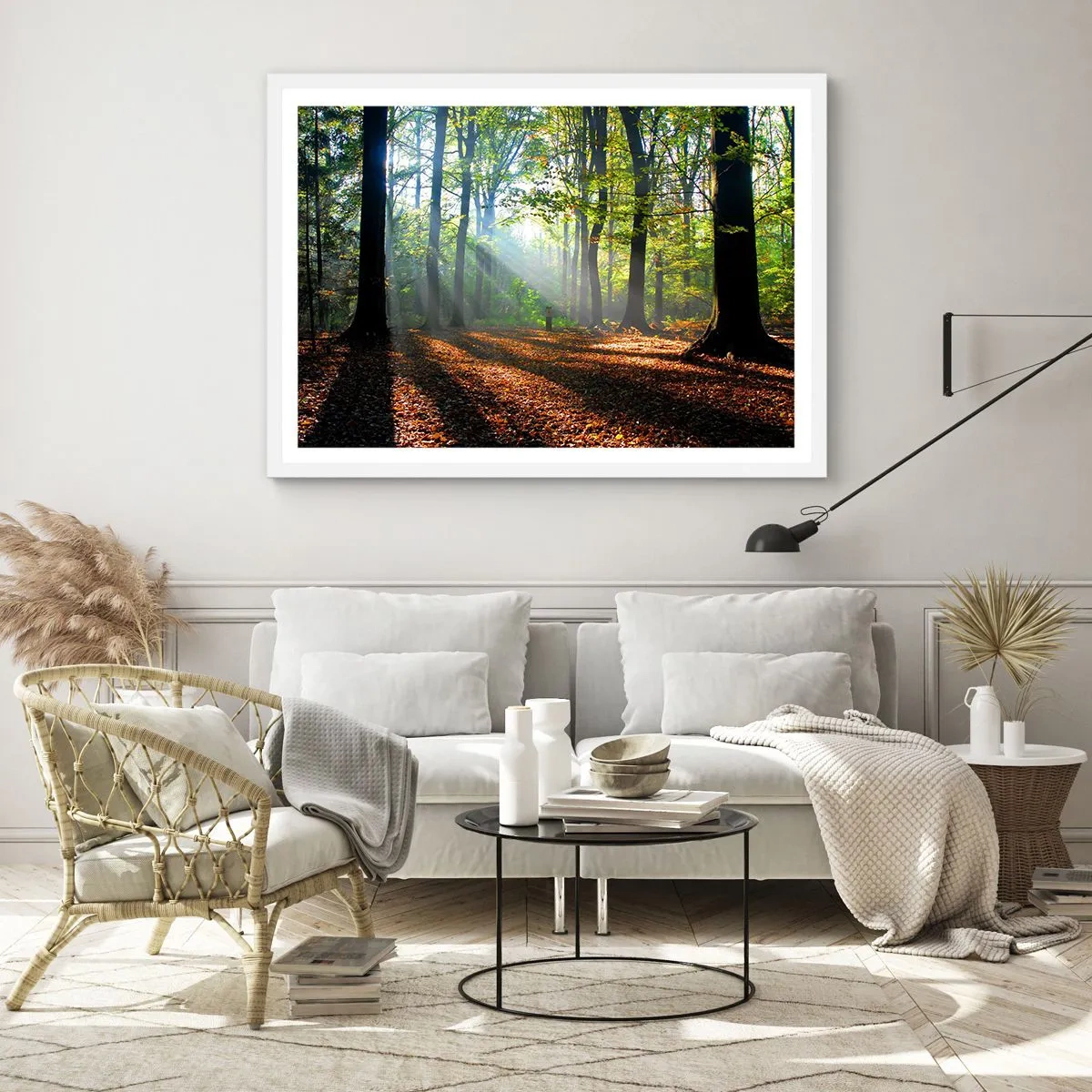 Plagát v bielom ráme - Svetlá a tiene - 40x30 cm