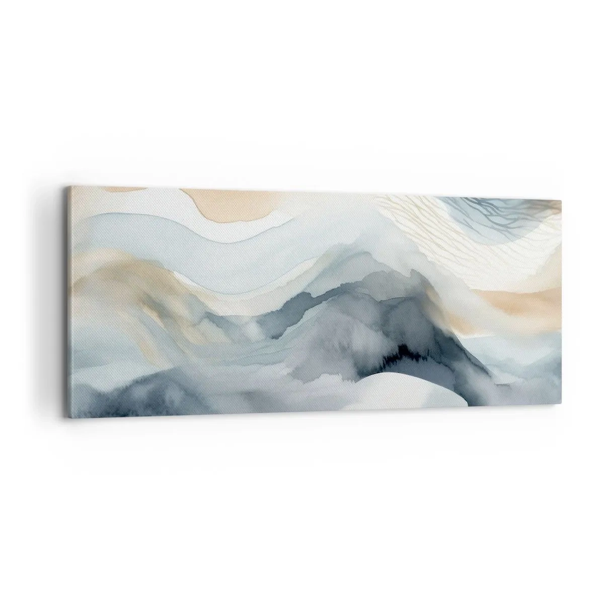 Obraz na plátne - Abstrakcia snehu a hmly - 100x40 cm