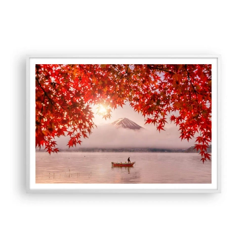 Plagát v bielom ráme - V japonskom štýle - 100x70 cm