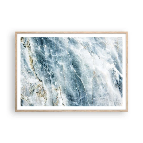 Plagát v ráme zo svetlého duba - Ľadový svet - 100x70 cm