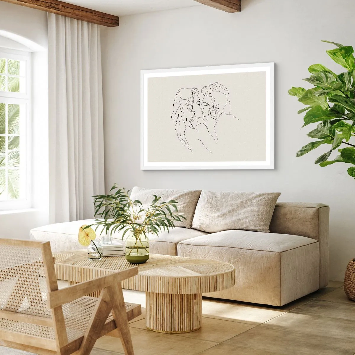 Plagát v bielom ráme - Zamotaní citom - 91x61 cm