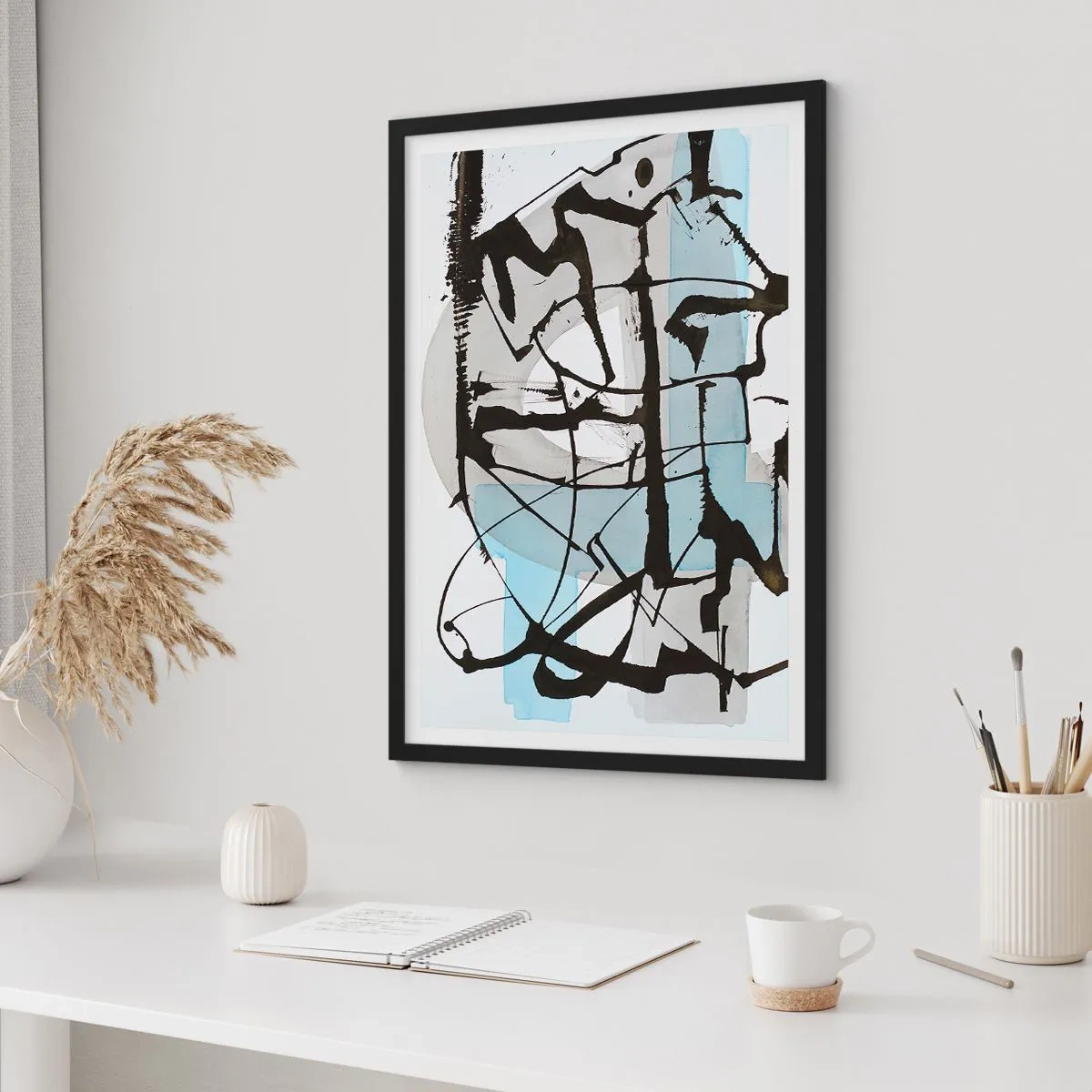 Plagát v čiernom ráme - Aj napriek tomu modrý - 61x91 cm