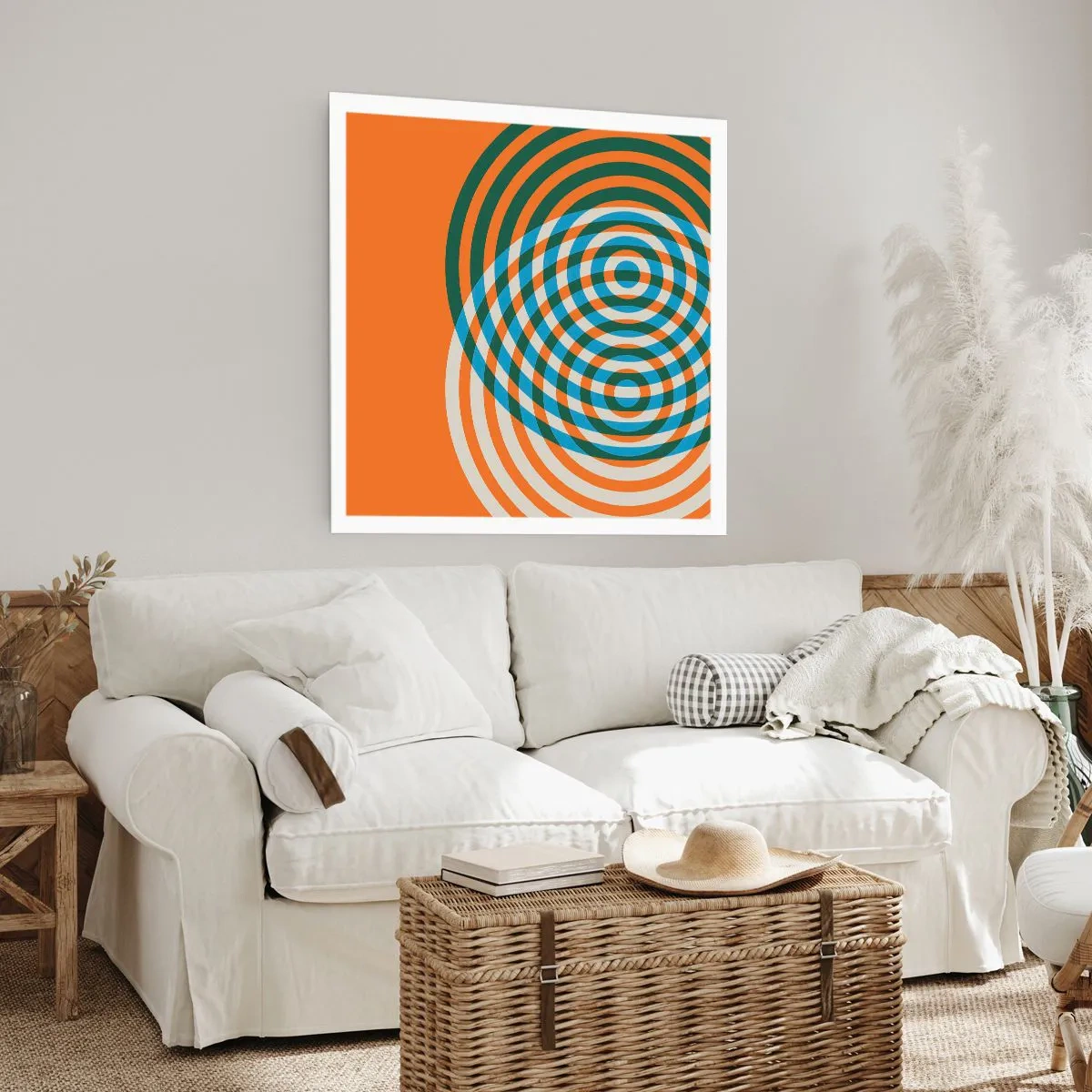 Plagát - Abstraktná kruhová variácia - 60x60 cm