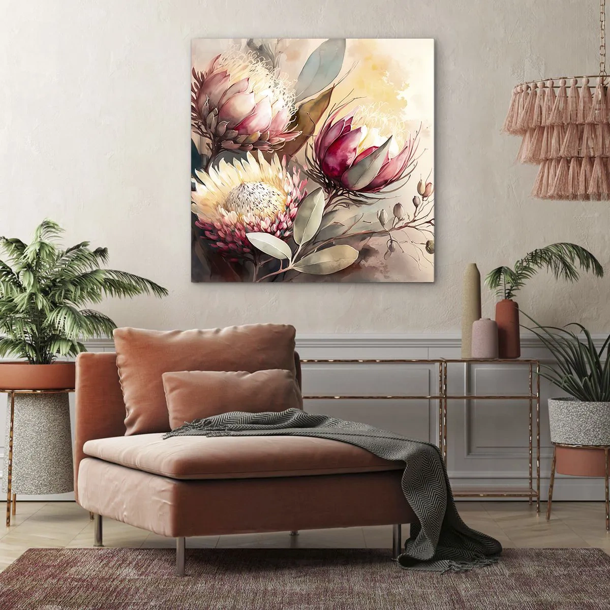 Obraz na plátne - Z profilu a en face - 50x50 cm