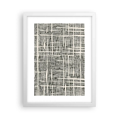 Plagát v bielom ráme - Tkaná kompozícia - 30x40 cm