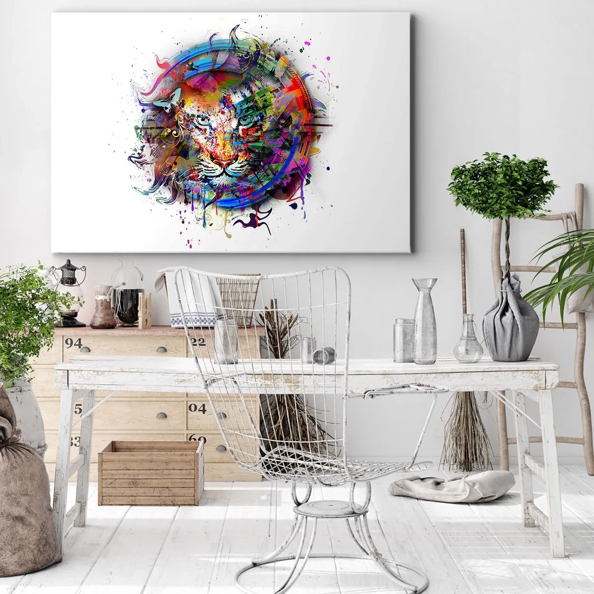 Obraz na plátne - Skrýva sa za dúhovým závojom - 100x70 cm