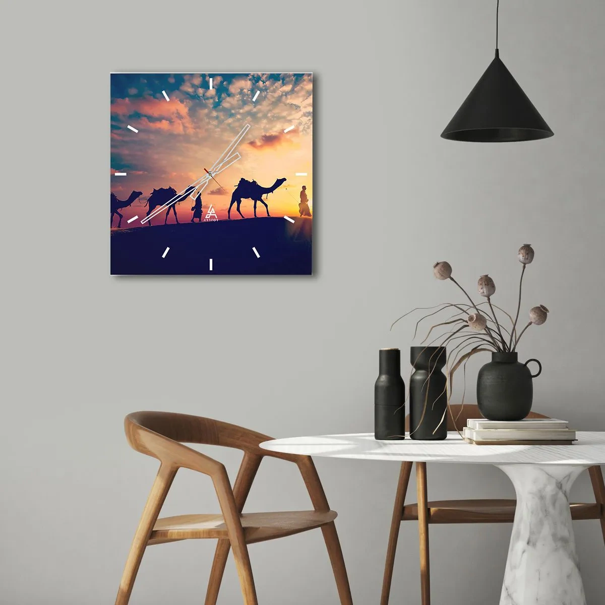 Nástenné hodiny - Tajomný duch orientu - 40x40 cm