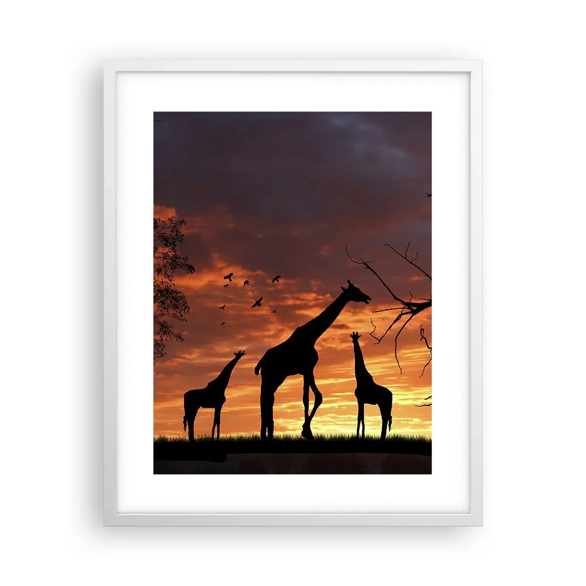 Plagát v bielom ráme - Malá večera v kruhu najbližších - 40x50 cm