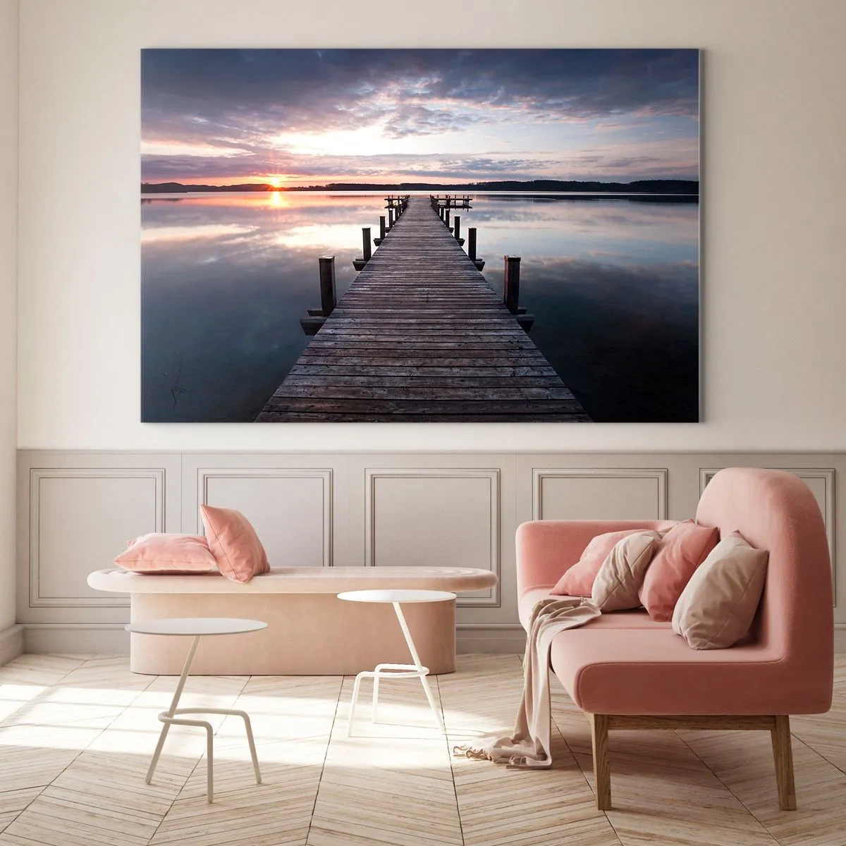 Obraz na skle - Tichá hranica medzi dňom a nocou - 100x70 cm