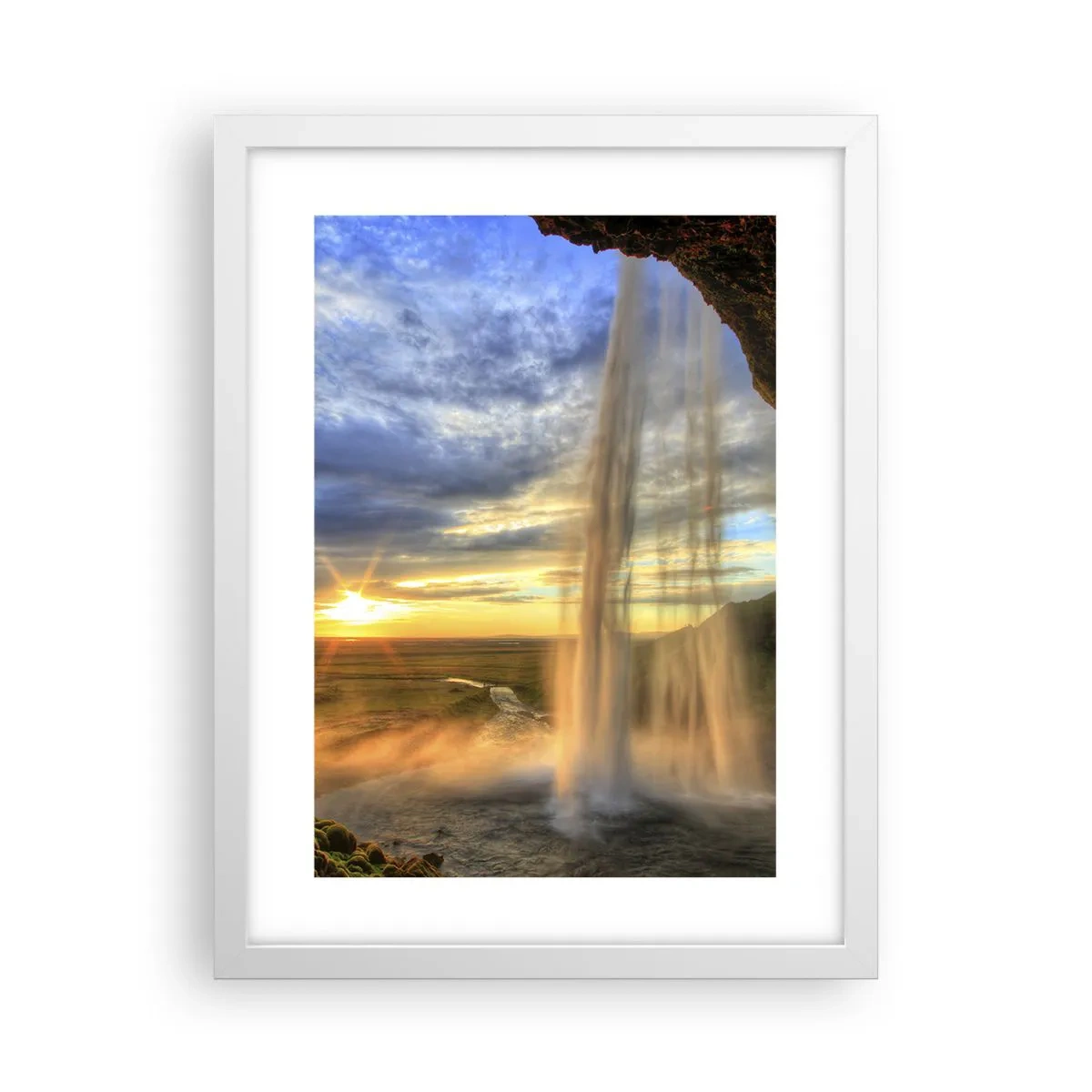 Plagát v bielom ráme - Svet za závojom kvapiek - 30x40 cm