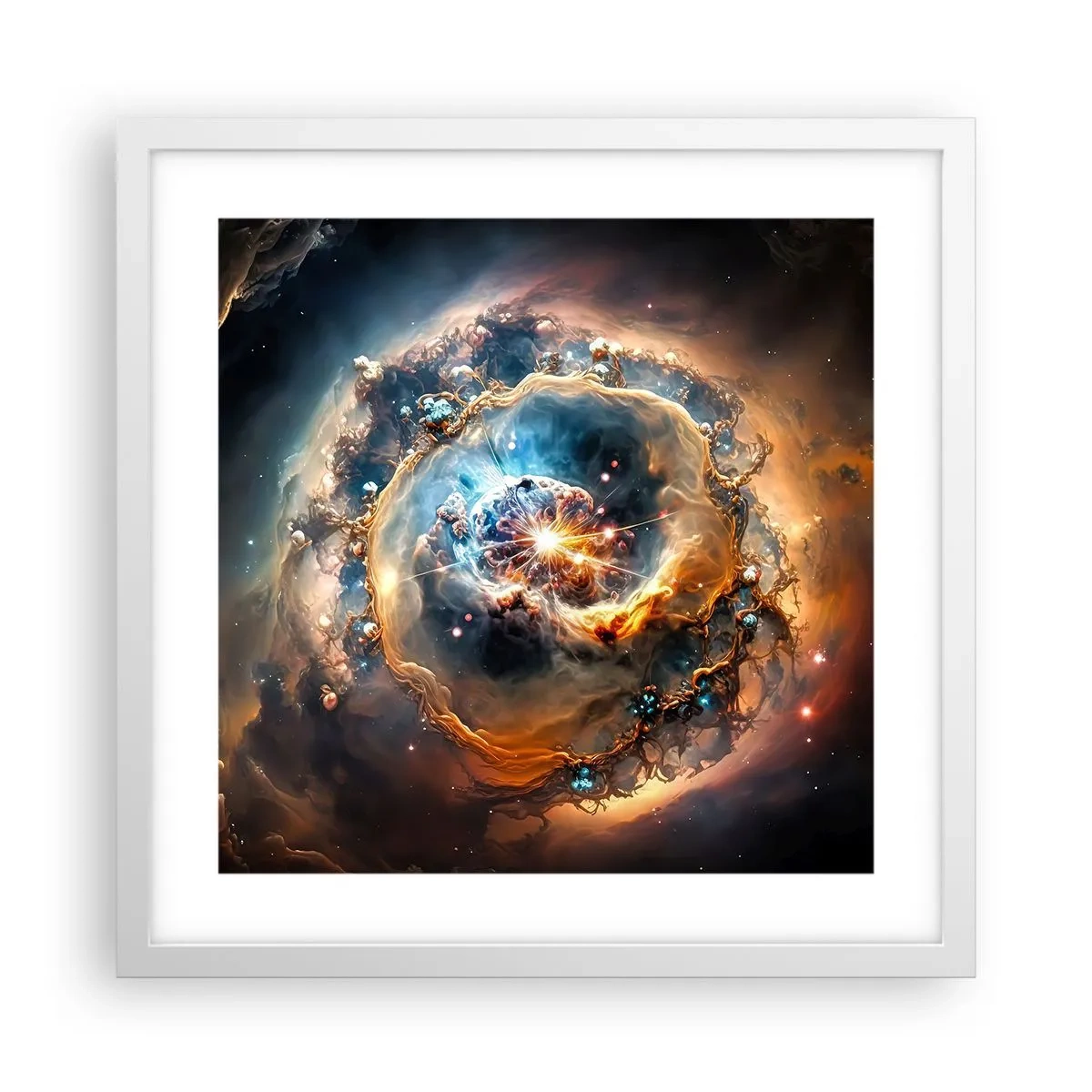 Plagát v bielom ráme - Začiatok - 40x40 cm