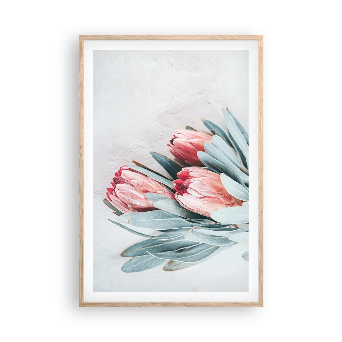 Plagát v ráme zo svetlého duba - Zahanbené svojou vlastnou krásou - 61x91 cm