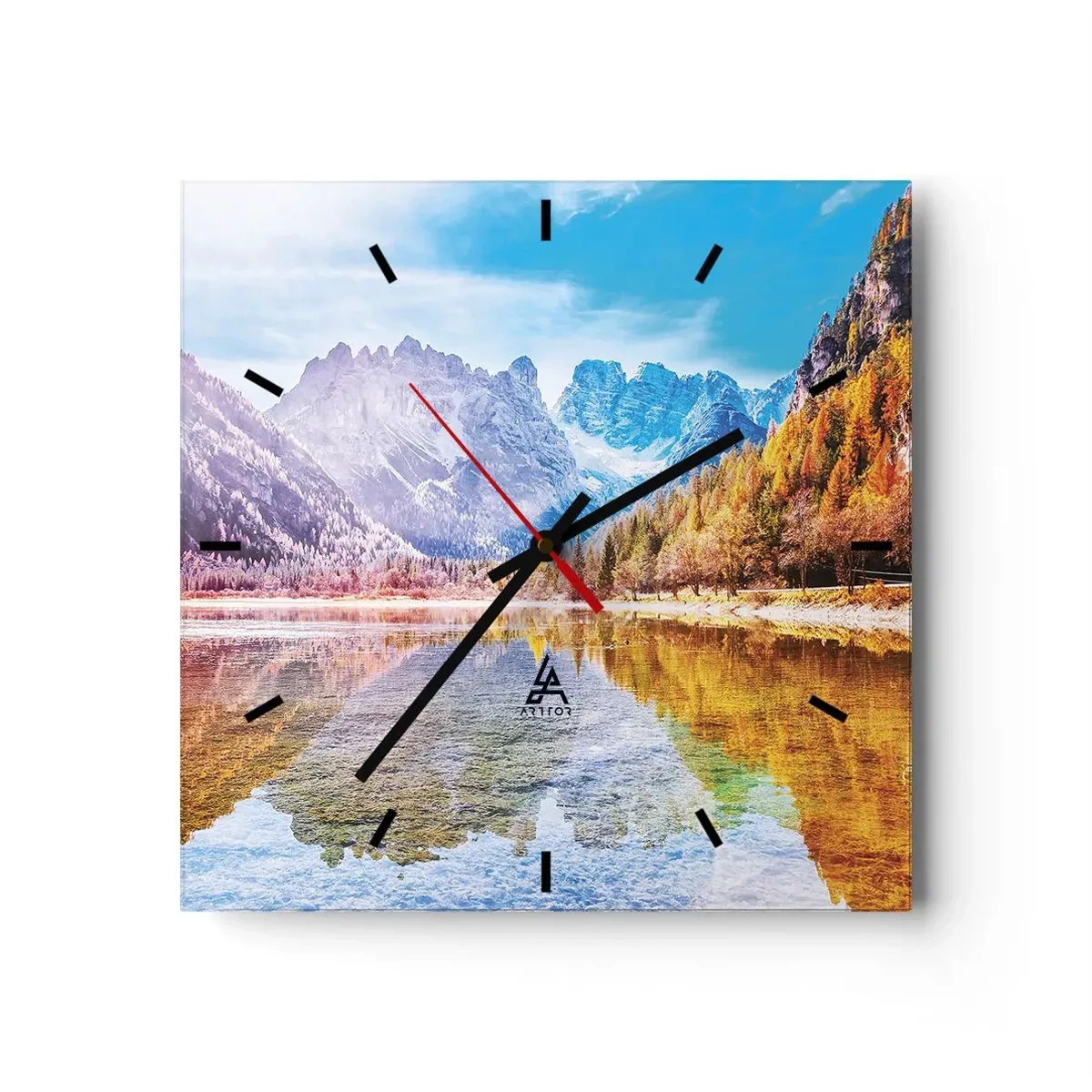 Nástenné hodiny - A v horách už je jeseň - 30x30 cm