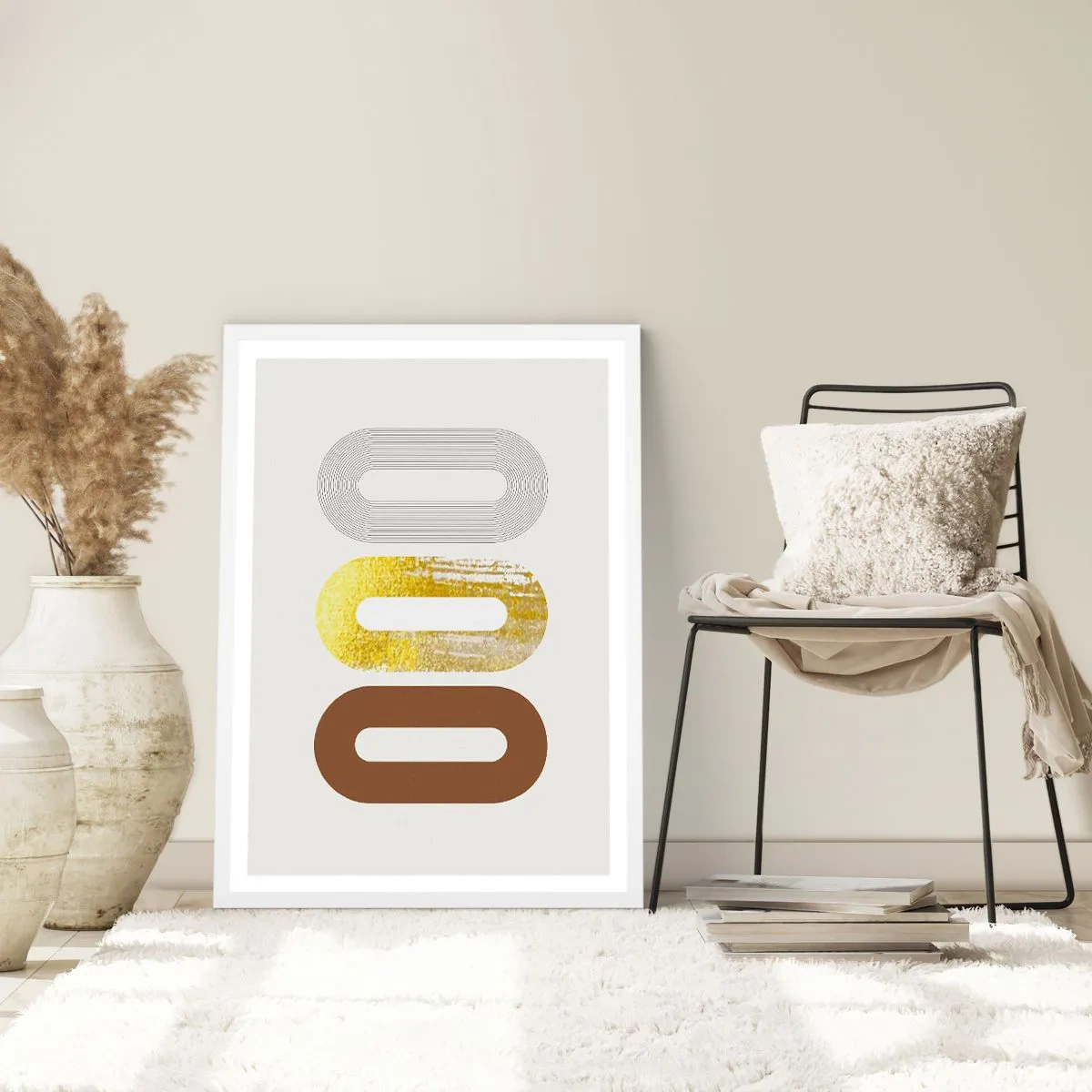 Plagát v bielom ráme - Ooo! - 50x70 cm