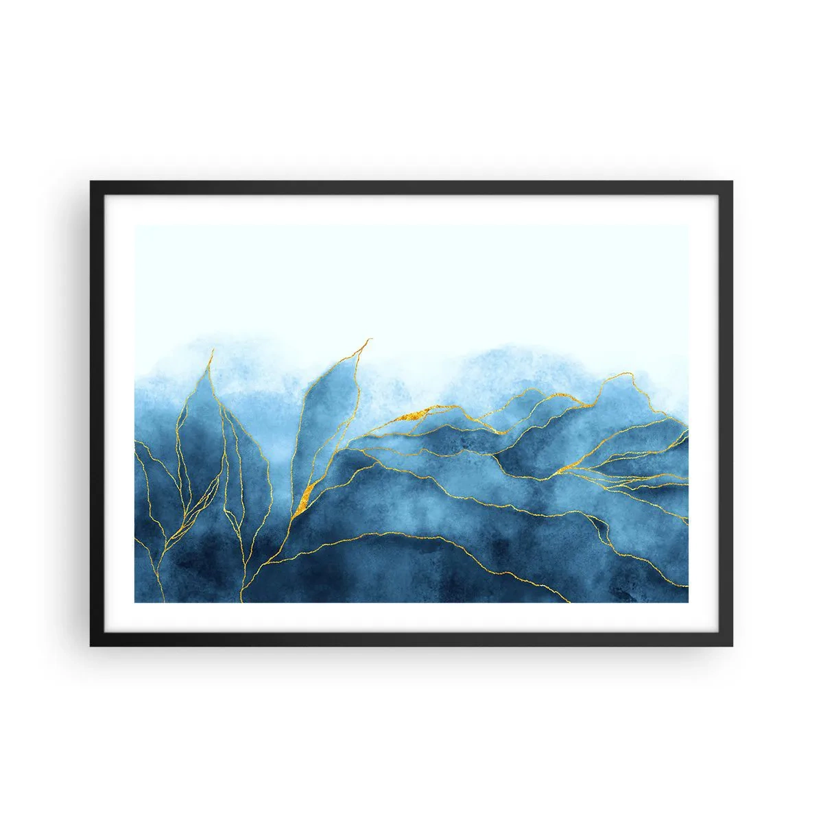 Plagát v čiernom ráme - Blankyt v zlate - 70x50 cm