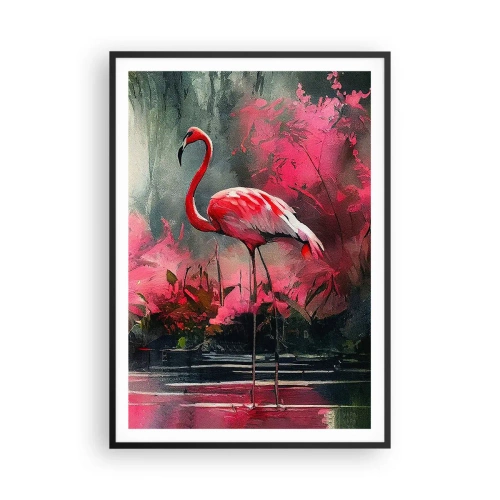 Plagát v čiernom ráme - Hodiny prírodného kúzla - 70x100 cm