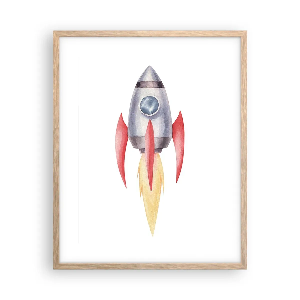 Plagát v ráme zo svetlého duba - Vyššie, rýchlejšie, ďalej - 40x50 cm
