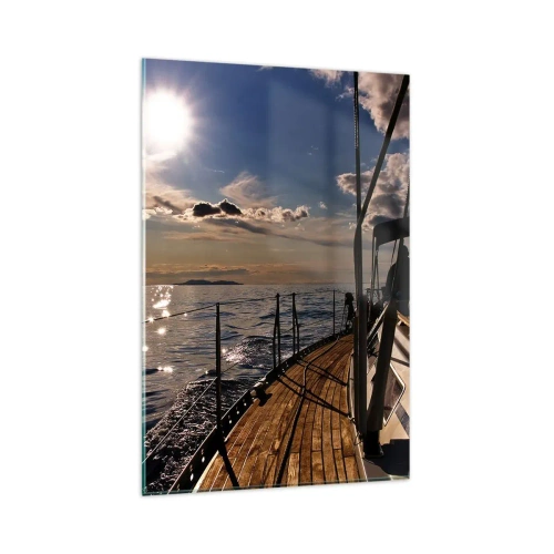 Obraz na skle - Plavba smerom k slnku - 80x120 cm