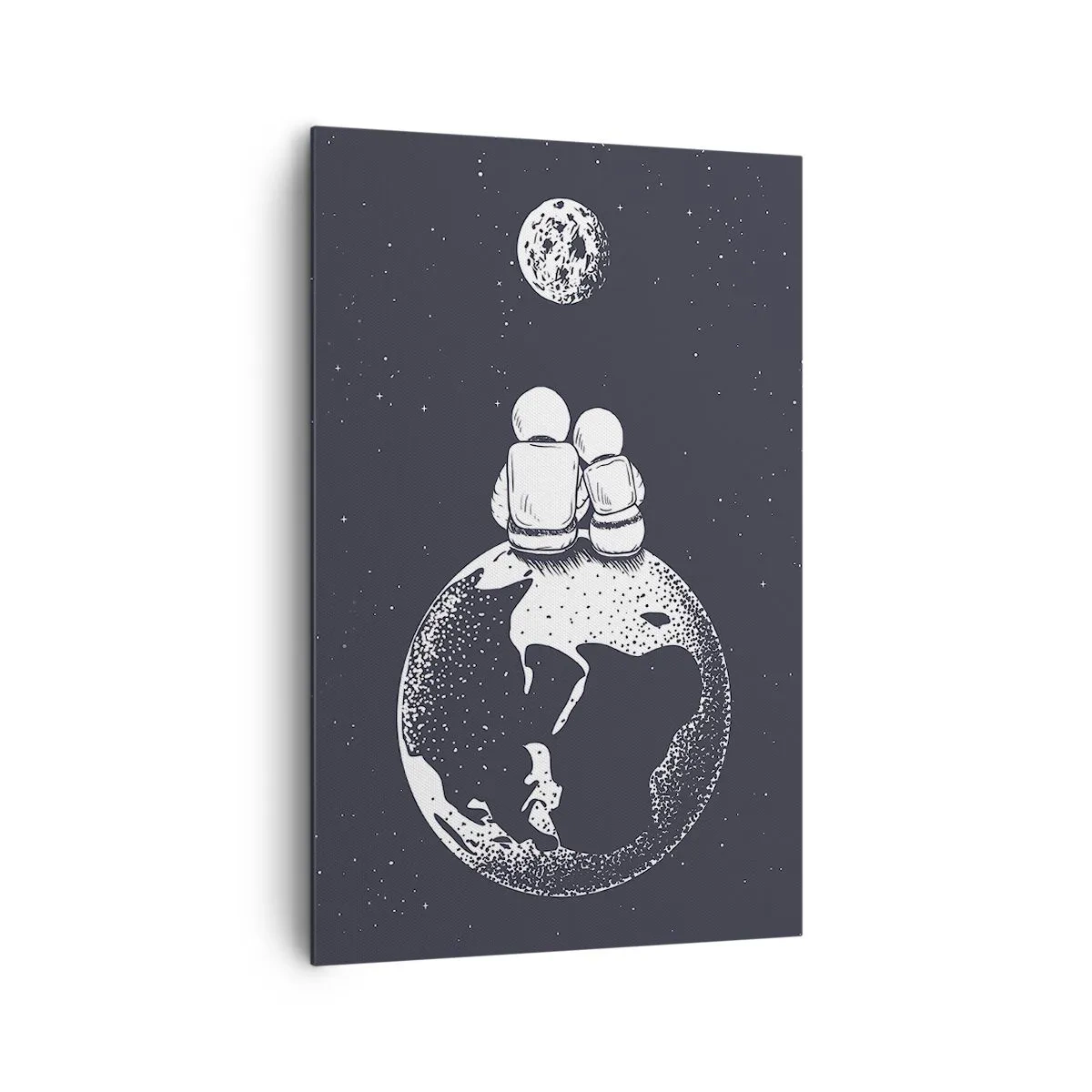Obraz na plátne - Vesmírna love story - 80x120 cm