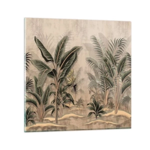 Obraz na skle - Rytina v koloniálnom štýle - 50x50 cm