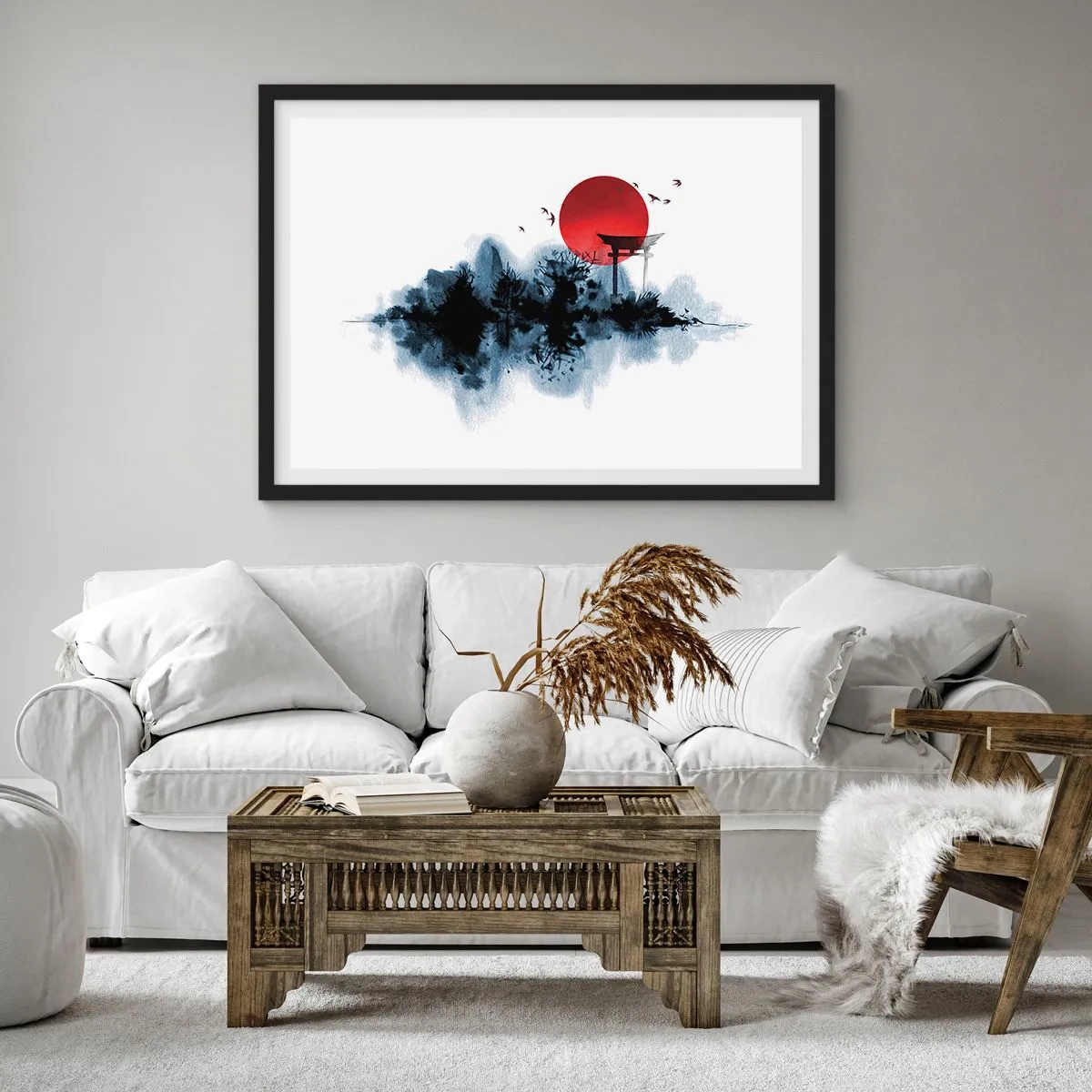 Plagát v čiernom ráme - Japonský pohľad - 40x30 cm