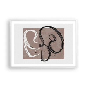 Plagát v bielom ráme - Kompozícia – hľadanie úplnosti - 70x50 cm