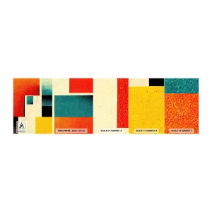 Vzorka Fototapeta Standard Eco - Geometrická abstrakcia – dobrá energia - Štvorce, Vo veku, Kus - 100x30 cm