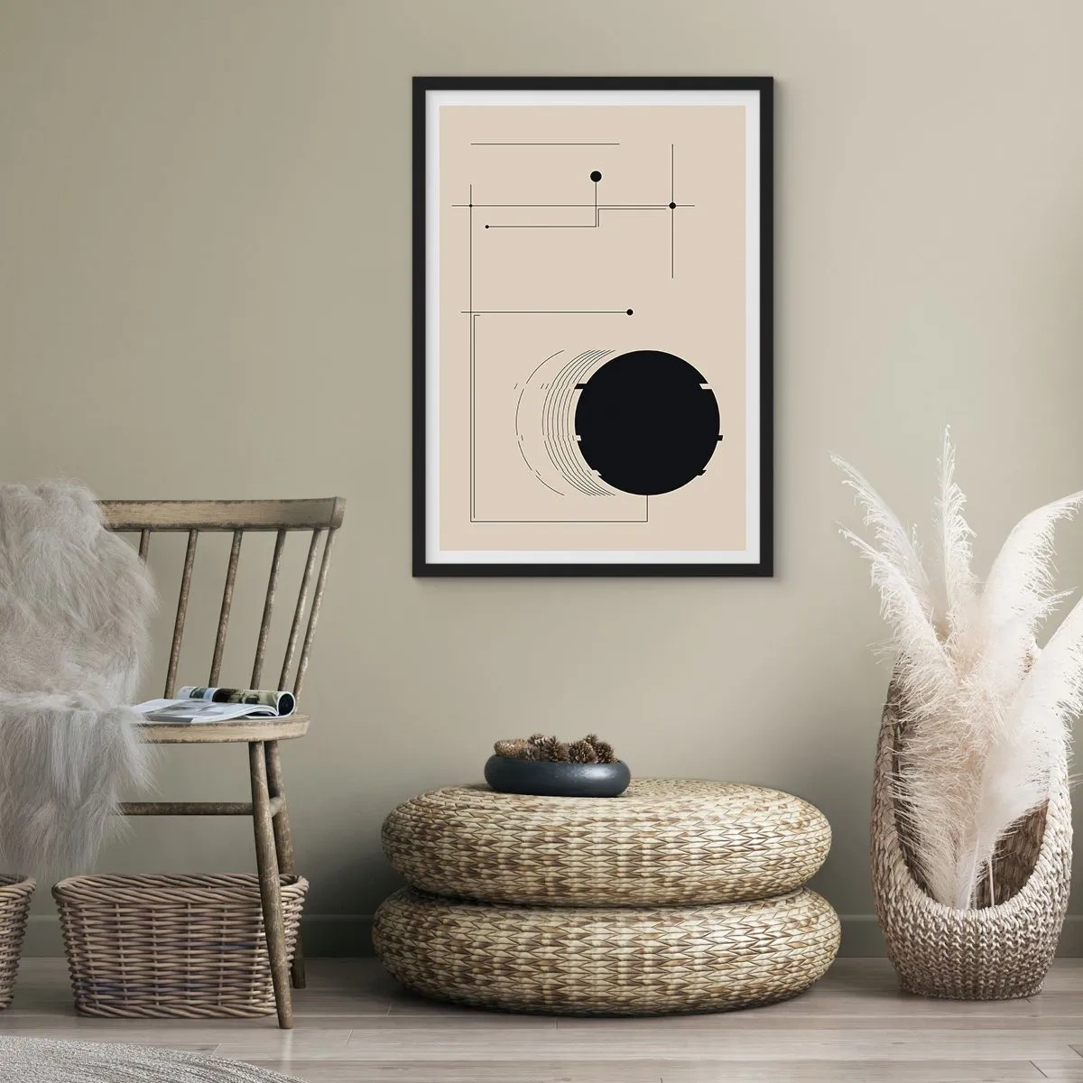 Plagát v čiernom ráme - Pružná a dynamická kompozícia - 61x91 cm