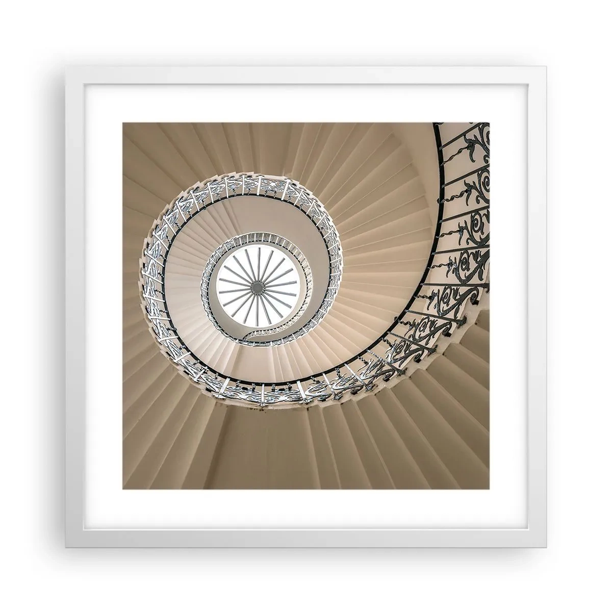 Plagát v bielom ráme - Vnútri mušle - 40x40 cm