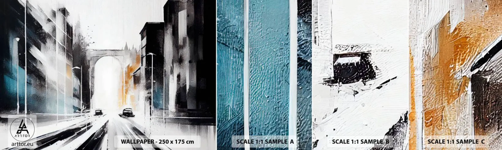 Vzorka Fototapeta Standard Eco - Štúdia mesta: architektúra a pohyb - Architektúra, Krajina, Ulica - 100x30 cm