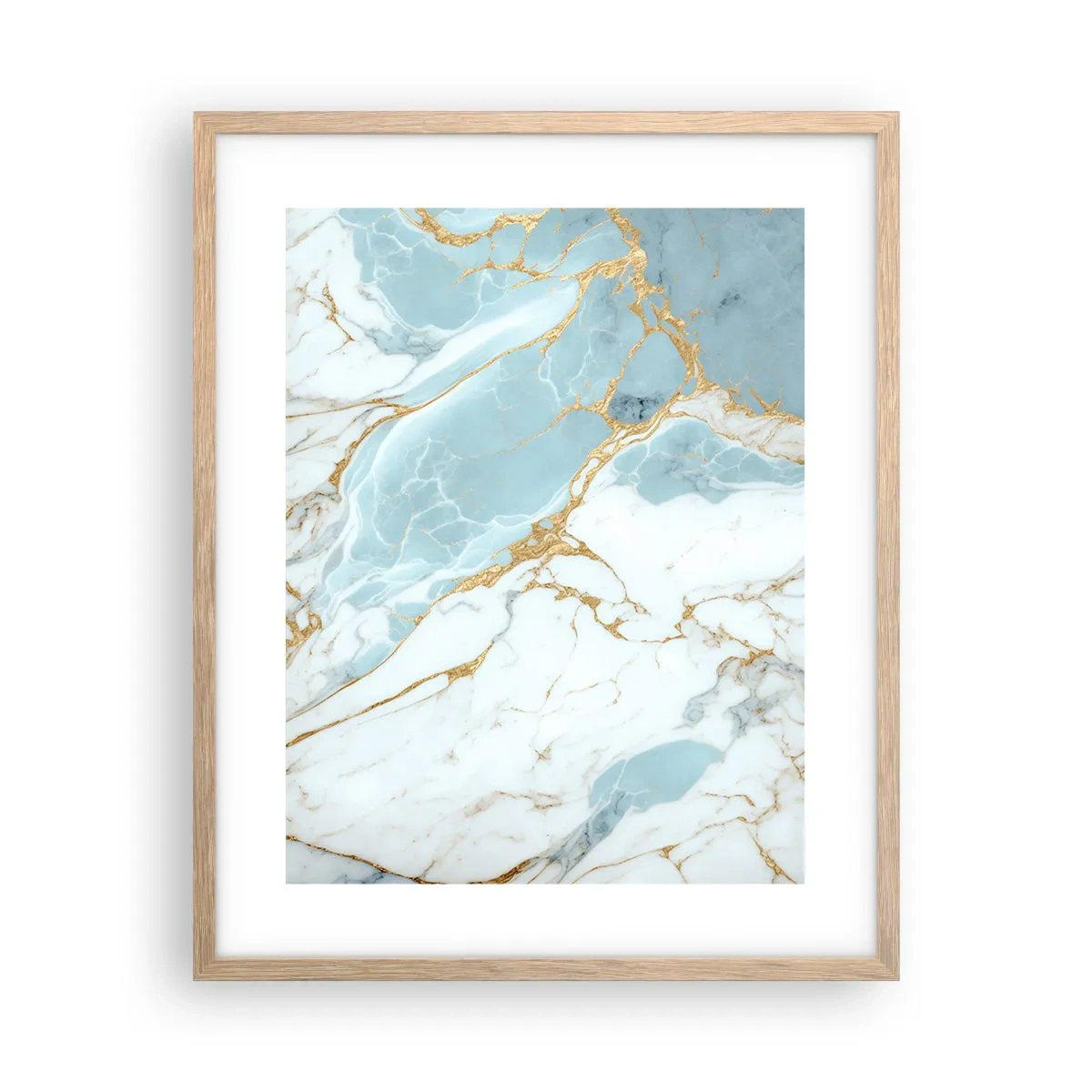 Plagát v ráme zo svetlého duba - Bohatstvo kameňa - 40x50 cm