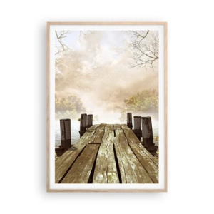 Plagát v ráme zo svetlého duba - Jemný smútok jesene - 70x100 cm