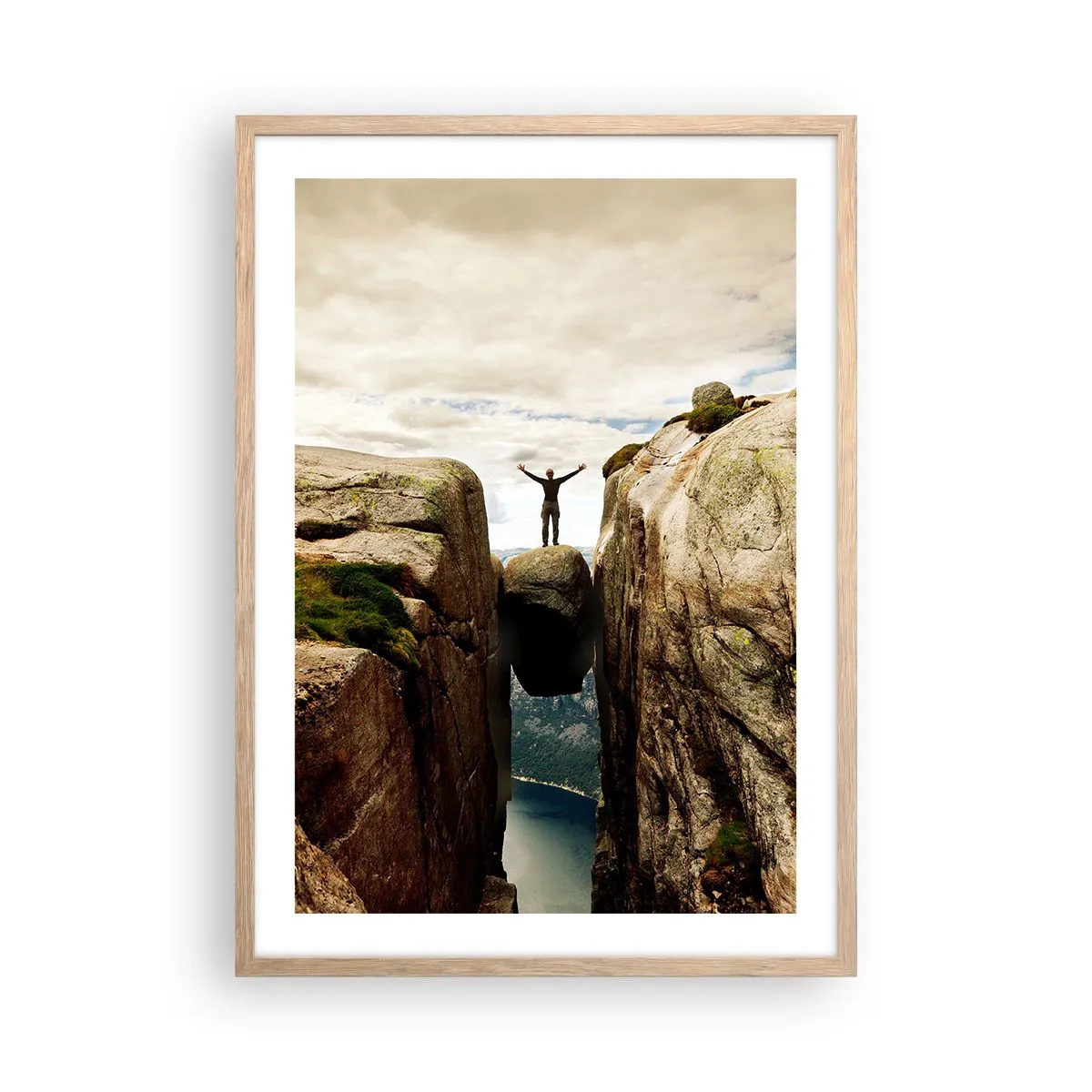 Plagát v ráme zo svetlého duba - Ako sa cítim?! - 50x70 cm