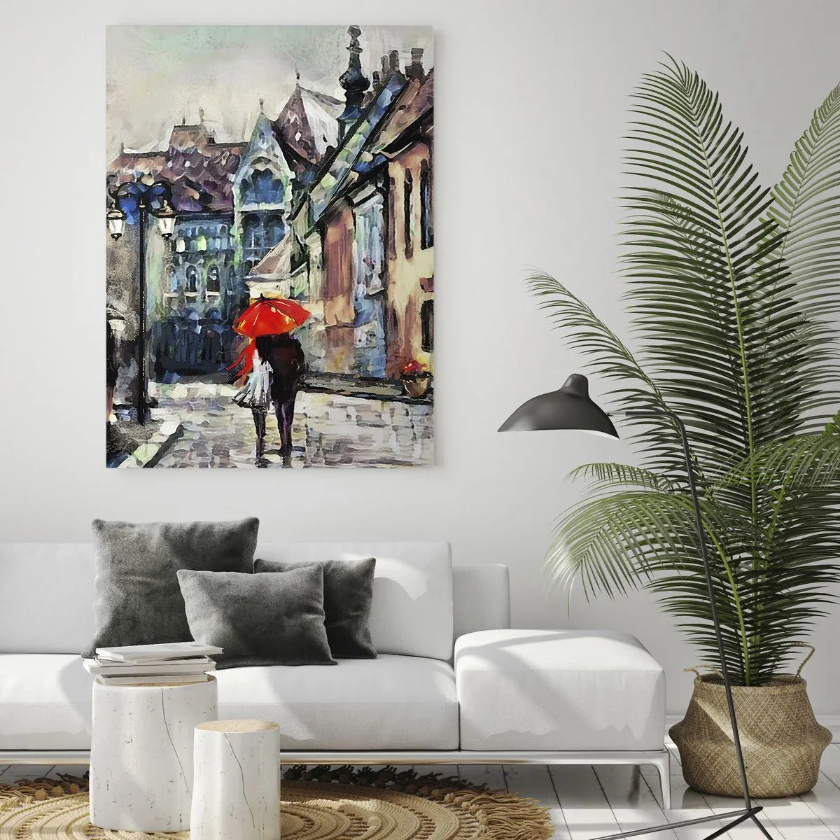 Obraz na skle - Dážď pre dvoch - 50x70 cm
