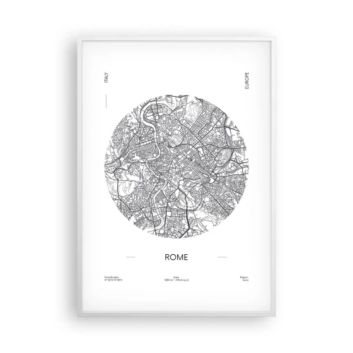 Plagát v bielom ráme - Anatómia Ríma - 70x100 cm