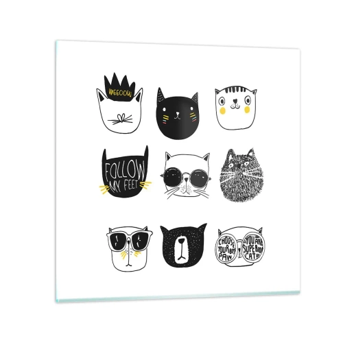 Obraz na skle - Každý iný - 40x40 cm