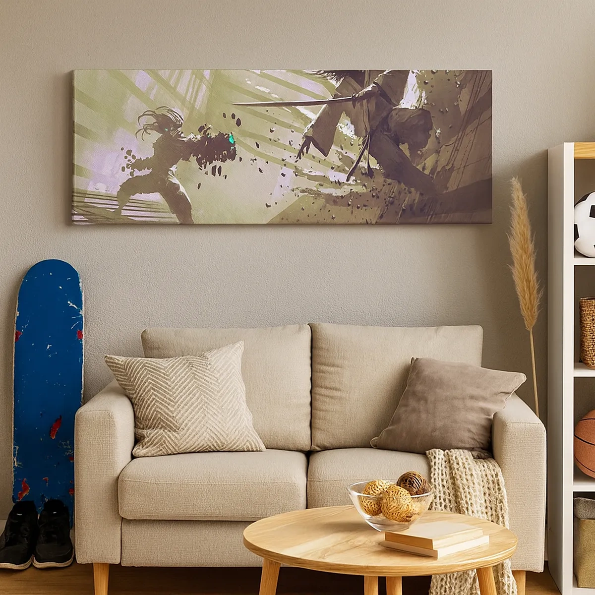 Obraz na plátne - Aj ty môžeš byť samurajom - 30x30 cm