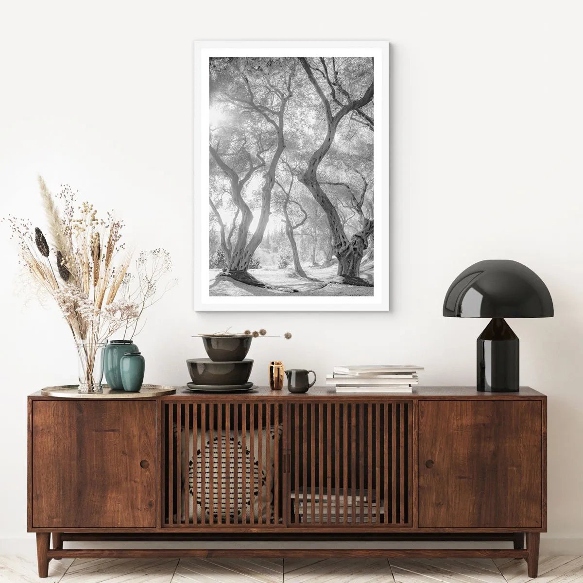 Plagát v bielom ráme - V olivovom háji - 50x70 cm