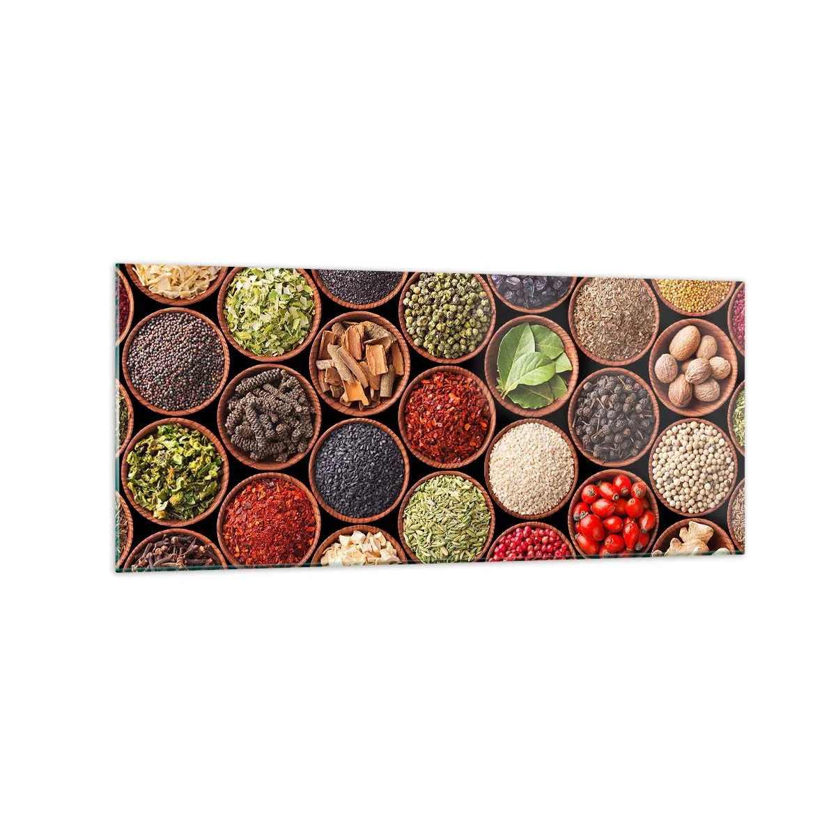 Obraz na skle - Všetky chute sveta - 120x50 cm