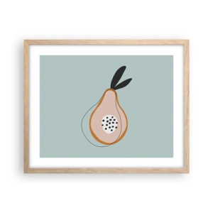 Plagát v ráme zo svetlého duba - Prenikanie do podstaty vecí - 50x40 cm