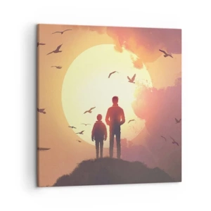 Obraz na plátne - So slnkom tvári v tvár - 50x50 cm