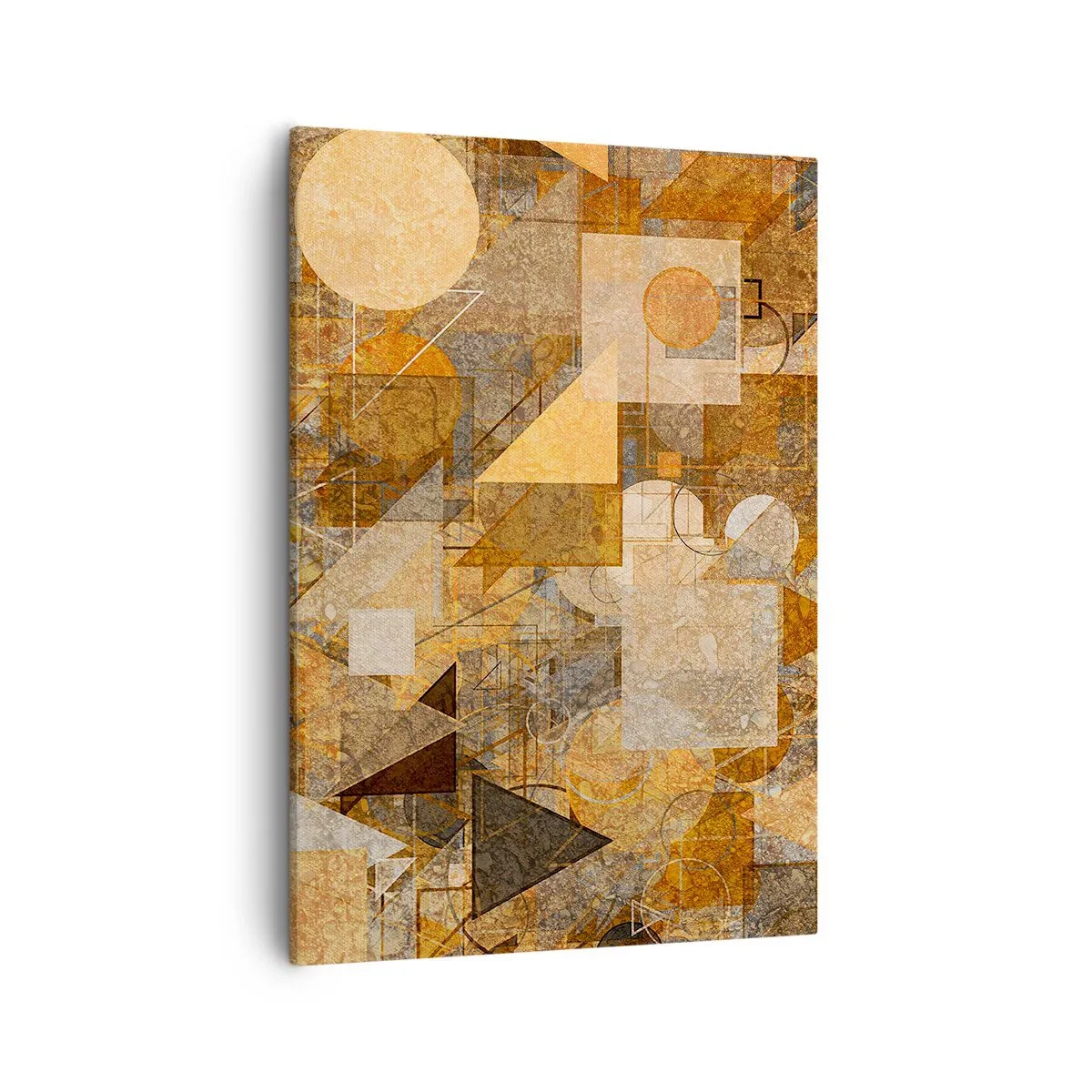 Obraz na plátne - Kubistické bronzové štúdium - 50x70 cm