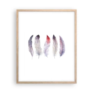 Plagát v ráme zo svetlého duba - Jemné ako rôznofarebná hmla - 40x50 cm
