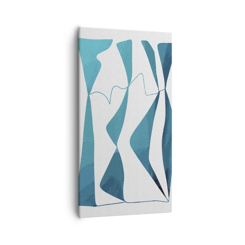 Obraz na plátne - Abstrakcia: tyrkysový vzťah - 55x100 cm