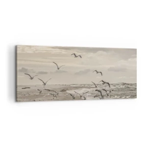 Obraz na plátne - Šumenie mora, spev vtákov - 100x40 cm