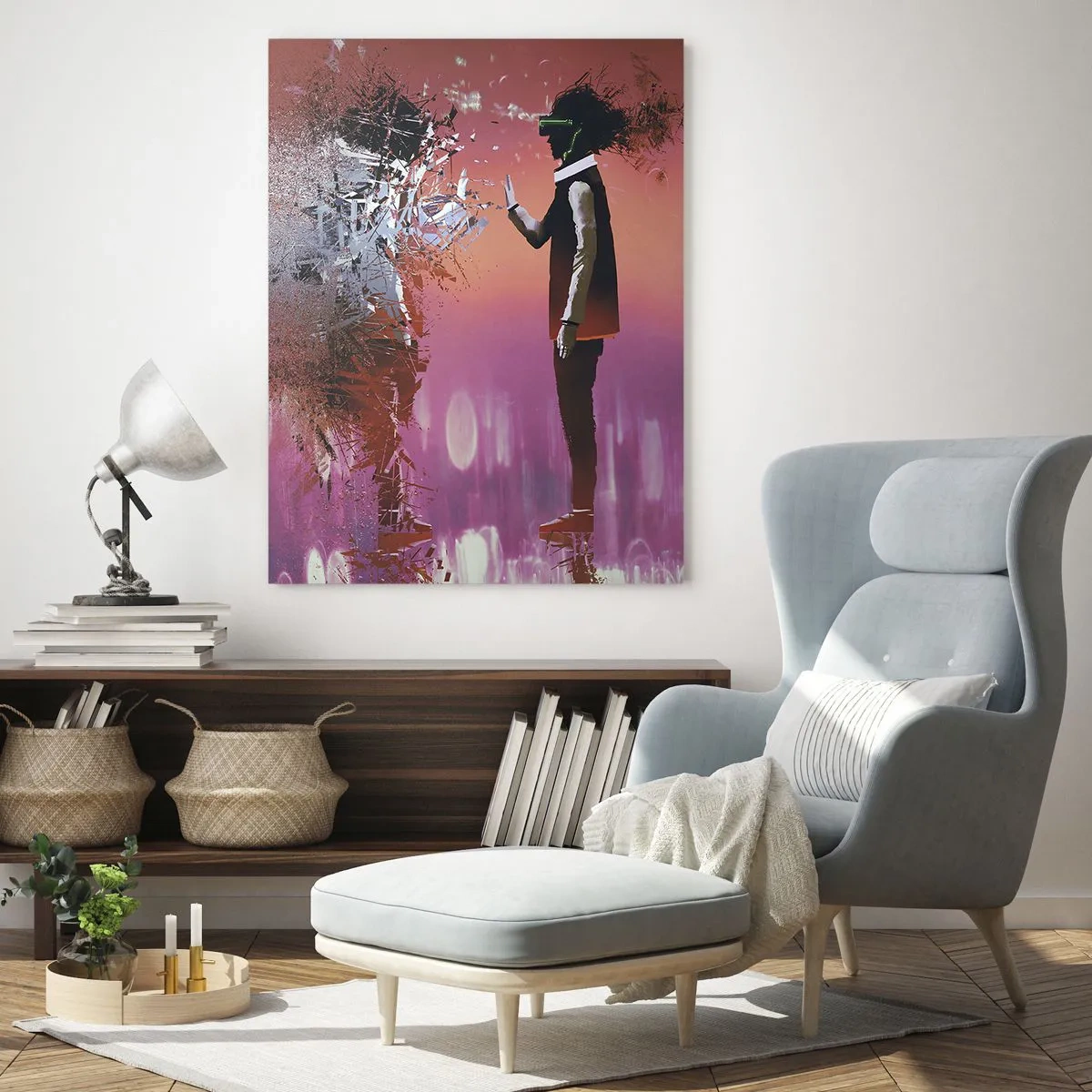 Obraz na skle - Je možné nahliadnuť do seba? - 50x70 cm