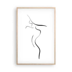 Plagát v ráme zo svetlého duba - Nepolapiteľná ako vlna - 61x91 cm