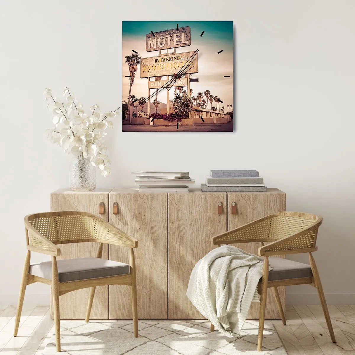 Nástenné hodiny - Tu sa zastavil čas - 30x30 cm